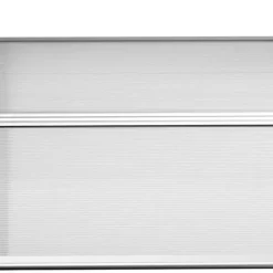 Entrétak 200×96×27 cm med UV-skydd – aluminium, svart