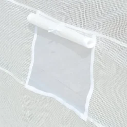 Hot Ersättningsfolie 600x300x200 cm, frontdörr & 12 fönster, rivtålig UV-PE – växthustunnel, vit Växthus