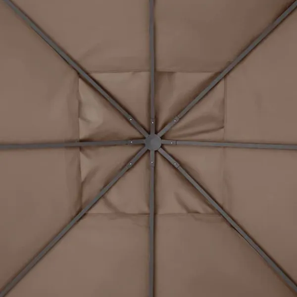 Hot Ersättningstak 2,93x2,93 m för paviljong, polyester, kaffe Tält & Lusthus
