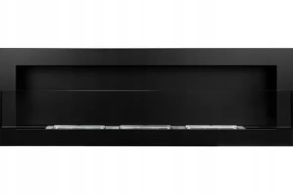 Etanol väggmonterad bioeldstad Etanol väggmonterad bioeldstad 120x40x12 cm matt svart med glas ekologisk eldstad Öppna Spisar