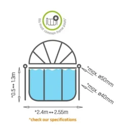 EXIT pooltak ECO ø244cm - universell