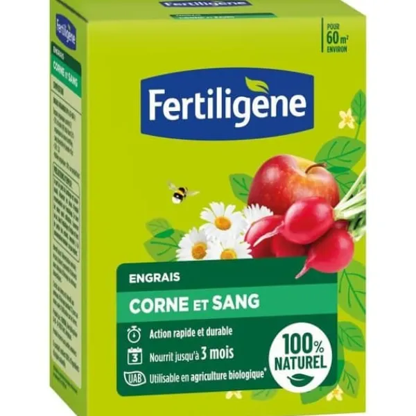 Best FERTILIGENE FCOSAN3 - Horn- och blodgödsel 3 kg - Snabb och långvarig verkan - Närar upp till 3 månader - Upp till 60m² befruktad Gödningsmedel