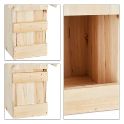 Clearance Fågelholk, Trä, 25x16x14 cm, Natur För Fåglar & Småvilt