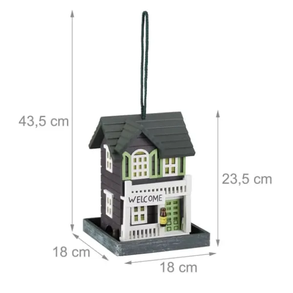 Fågelholk, 18x18x23,5 cm, Flerfärgad, Trä För Fåglar & Småvilt