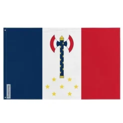 Flagg - Marskalk Pétain - 160 x 240 cm - Polyester - Tryck på fram- och baksidan - Järnglitter