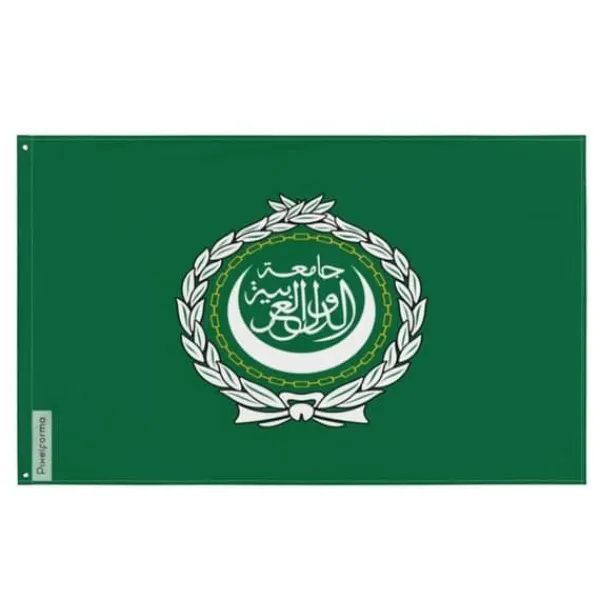 Online Flagga - Arabiska ligan - 96 x 144 cm - Polyester - Tryck på fram- och baksidan - Öljett i järn Flaggor & Vindstrutar