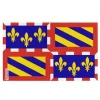 Flagga - Bourgogne - 96 x 144 cm - Polyester - Tryck på fram- och baksidan - Öljett i järn