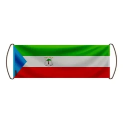 Flagga - Ej specificerat - Ekvatorialguinea - 24 x 70 cm - Vattentåligt tyg - Tryck på fram- och baksidan