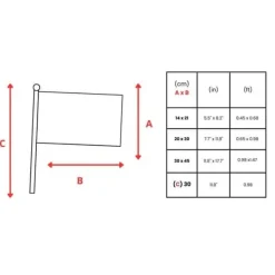 New Flagga - Mini - Somalia - 14 x 21 cm - Polyester - Lätt och robust Flaggor & Vindstrutar
