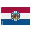 Hot Flagga - Missouri - 90 x 150 cm - Polyester - Tryck på fram- och baksidan - Metalöljetter Flaggor & Vindstrutar