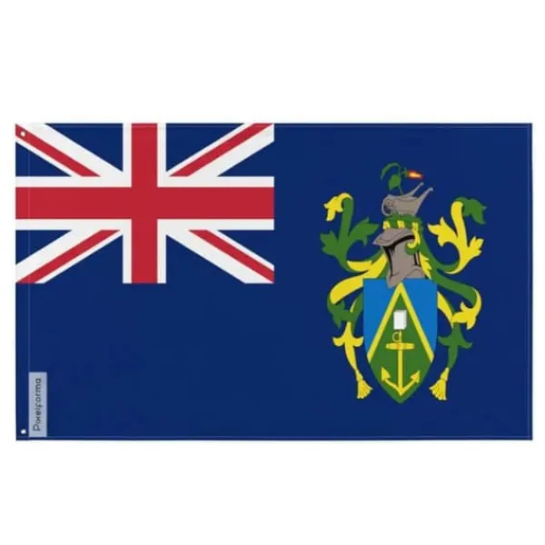Flagga - Pitcairnöarna - 90 x 150 cm - Polyester - Fram/backsida - Metallöglor