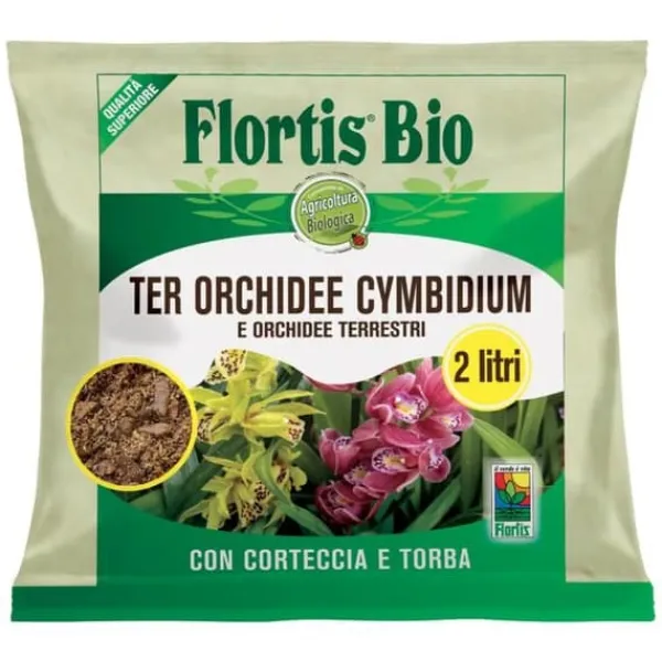 Hot FLORTIS TERRICCIO ORKIDEOR/CYMBIDIUM 2LT VÅRD FÖR VÄXTER INOMHUS UTOMHUS TRÄDGÅRDSARBETE Jord & Sand
