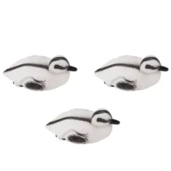 Flytande gul ankedam prydnadsset för trädgård och pool - 3 realistiska plastankor - Perfekt för vattendekoration - C Style - 12x6,5 cm