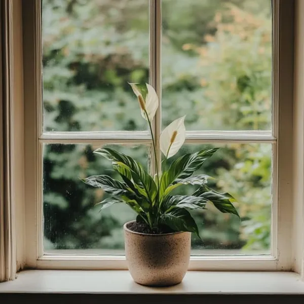 Fredskalla - Set om 2 - Spathiphyllum 'Lima' - Höjd 60-75cm - ⌀17cm