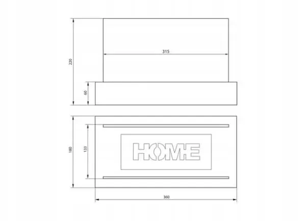 Discount Fristående biokamin 36 x 18 x 22 cm Home Grå strukturmatt Vedeldade Kaminer