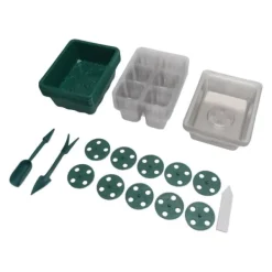 Fröstartbricka Plantbricka Plast Transparent Lock för Trädgårdsskötsel 6 Hål