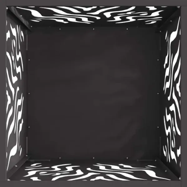 Sale Fyrkantig modern eldstad i stål | Färg: Svart | Storlek: 40x40x40 cm Öppna Spisar