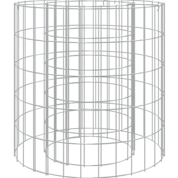 Sale Gabion för eldstad Ø 50 cm galvaniserat järn Öppna Spisar