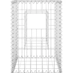 Gabionkorgar 2 st stolpformade - Dekorativa trädgårdskorgar | Storlek: 40x40x60 cm | Färg: Järn