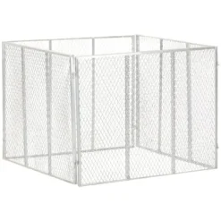 Galvaniserad kompost 100x100x77 cm - Stabil och luftig för trädgårdsavfall | Storlek: 100x100x77 cm