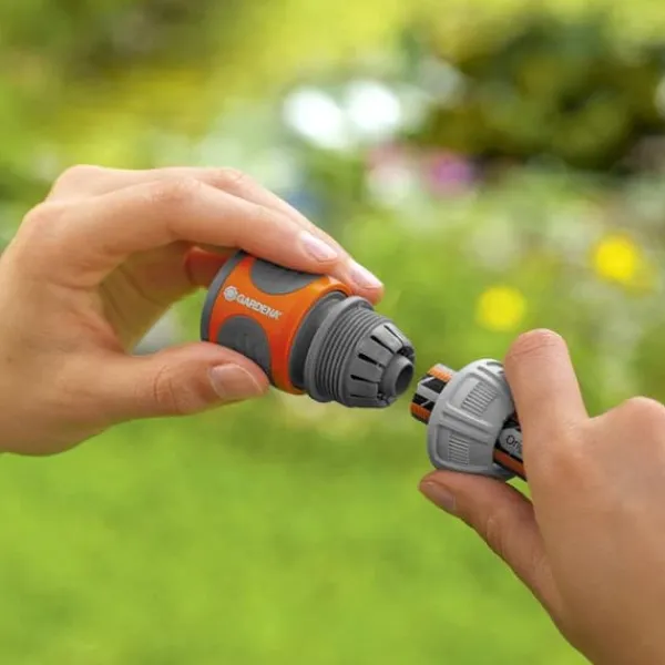 Gardena snabbbevattningsanslutning - Lämplig för Ø13mm & Ø15mm slang - Power Grip - 5 års garanti