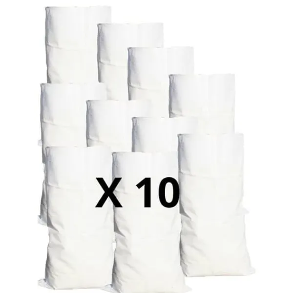 Gecosac - 119P72-L10 - 10 Stenarbetssäckar, Arbetssäck, Trädgårdsavfall, Sand 55 x 95 cm 55Kg Återanvändbar