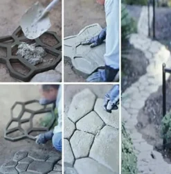 Hot Gjutnät för Trädgårdsgångar - Plast hexagon-formad Trädgårdsstenar & Klivstenar