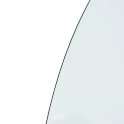 Discount Glas - Living Glasskiva för öppen spis halvrund 800x600 mm Tillbehör Till Vedeldade Kaminer & Öppna Spisar