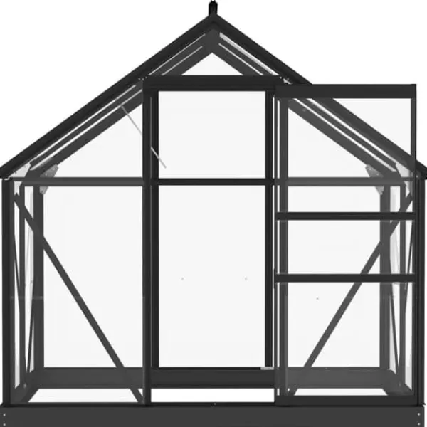 Online Glasväxthus i antracit med aluminiumkonstruktion | Storlek: 155x103x191 cm Växthus