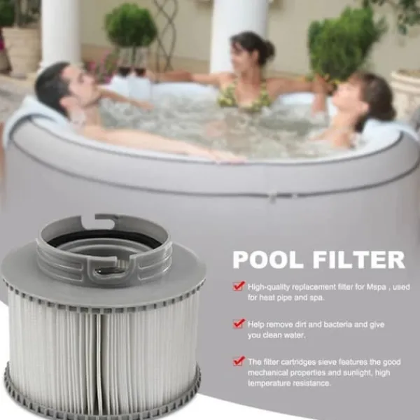 Outlet Gäller för Poolfilter MSPA uppblåsbara pooler FD2089 4-pack Pool- & Spatillbehör