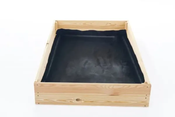 Discount Grönsaksträdgårdslåda - avelslåda - 120x80x18 cm - trä - med markduk Planteringsbänkar