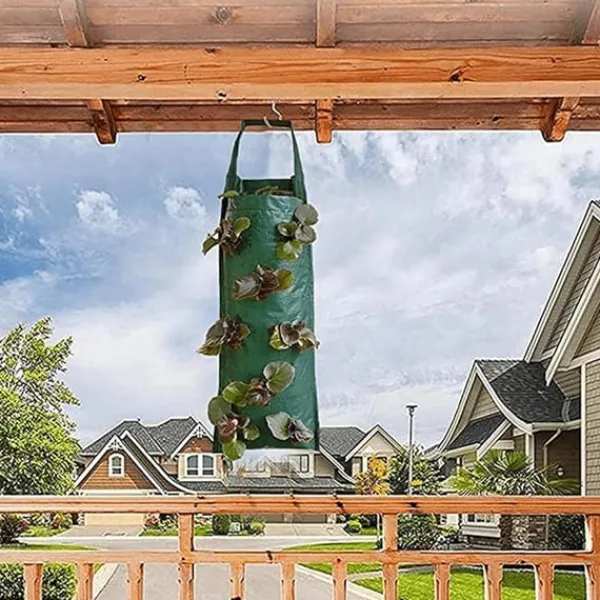 Hängande Odlingspåsar med 8 Fickor - 2 pack Krukor & Växtbehållare