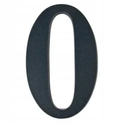 Husnummer 0 svart 19 cm