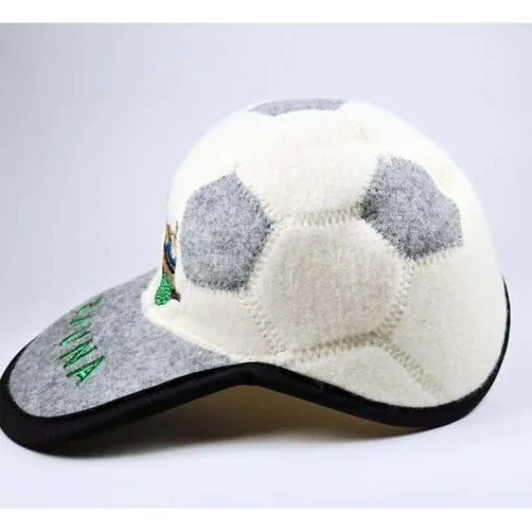 New Huvudbonad för bastu i 100 % ull, filthattar av ekologisk ull i form av en fotboll, tjocklek 6 mm Bastu