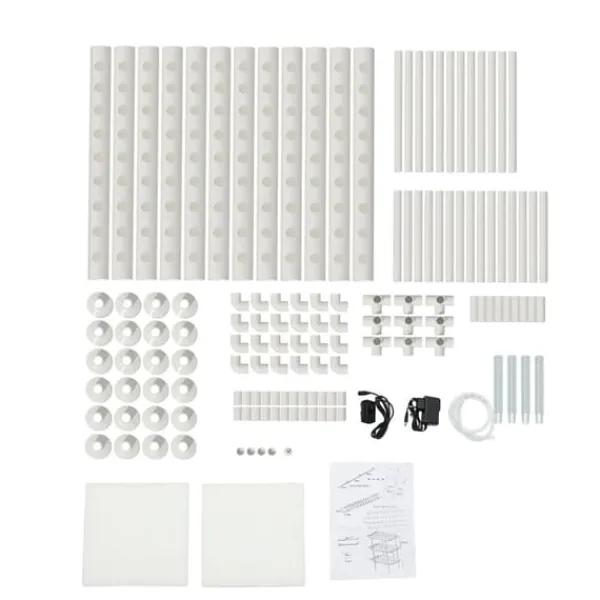Sale Hydroponisk Odling Kit, 3-lagers System, 108 Planteringspunkter,VIT Kit För Växt- & Örtplantering