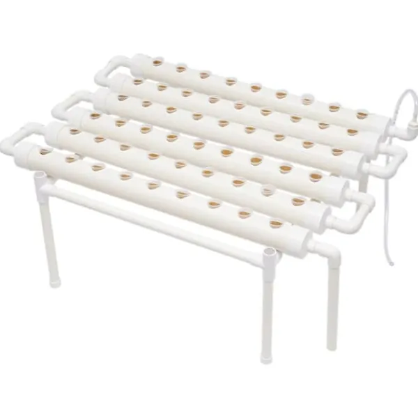 Sale Hydroponiskt odlingskit, 54 växtplatser, 1 lager, PVC-U-material,VIT Kit För Växt- & Örtplantering