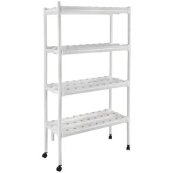 Clearance Hydroponiskt odlingssystem - Planteringskit - 4 lager, 108 platser - Med timer och vattenpump - PVC - För sallad, raps och betor Kit För Växt- & Örtplantering