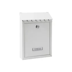 Sale Individuell Utomhus Brevlåda, Liten, Civic, Stål, Vit, 21,6 X 8 X 30 Cm Postlådor & Brevlådor