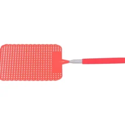 New Infällbar Plast Flugsmälla Myggracket med Rostfri Stång för Hemmakontor Röd Flugsmällor