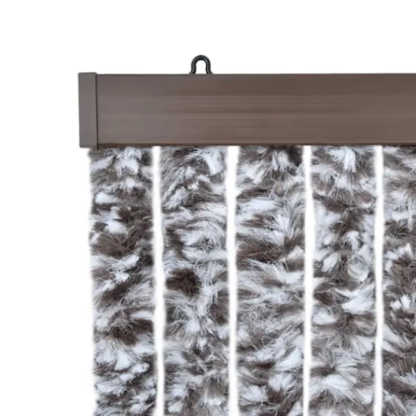 Insektsdraperi brun och beige 90x220 cm chenille - Insektsdraperi - Insektsdraperier - Home & Living