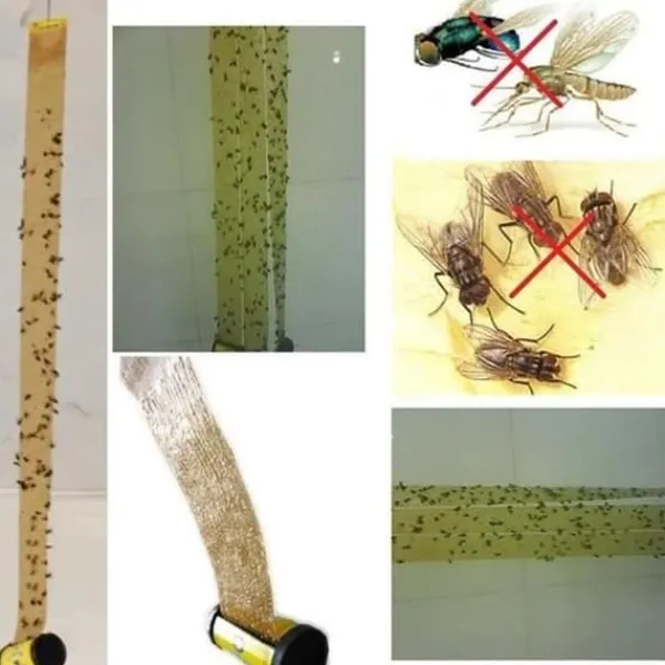 Hot Insektsfälla - YWEI - INSEKTALAMPAN - Gul - 4 rullar - Miljövänlig Flugsmällor