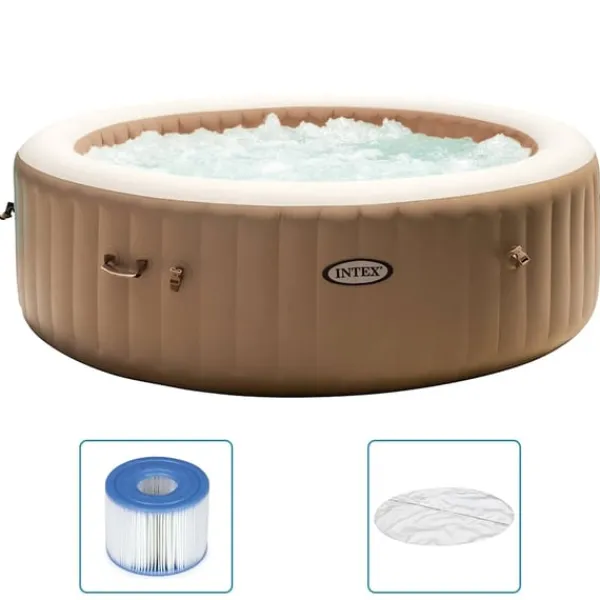 Best INTEX Bubbelpool rund PureSpa 216x71 cm 6 personer Spa & Utomhusbad