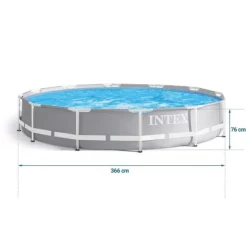 Viking Choice Intex ovanjordspool - 366x76cm - filterpump & tillbehör - grå