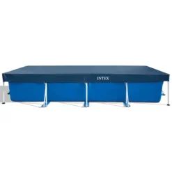 Outlet Intex rektangulär ram swimmingpool - 450 x 220 x 84 cm - Blå - ingår Tillbehör A246 Pooler