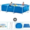 Outlet Intex rektangulär ram swimmingpool - 300 x 200 x 75 cm - Blå - ingår Tillbehör A186 Pooler