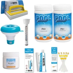 New Intex rektangulär ram swimmingpool - 260 x 160 x 65 cm - Blå - ingår Tillbehör CB1 Pooler