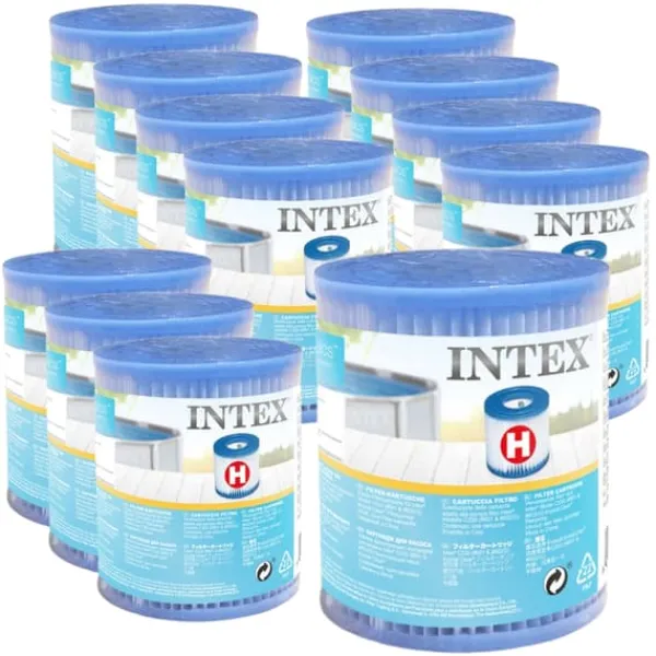Intex Round Frame Swimming Pool - 305 x 76 cm - Blå - Inklusive Tillbehör - CB15
