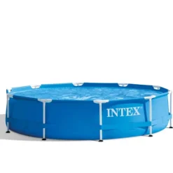 Sale Intex Round Frame Swimming Pool - 305 x 76 cm - Blå - Inklusive Tillbehör - CB16 Pooler