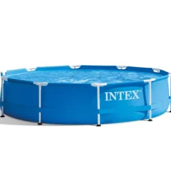New Intex Round Frame Swimming Pool - 305 x 76 cm - Blå - Ingår Tillbehör CB10 Pooler