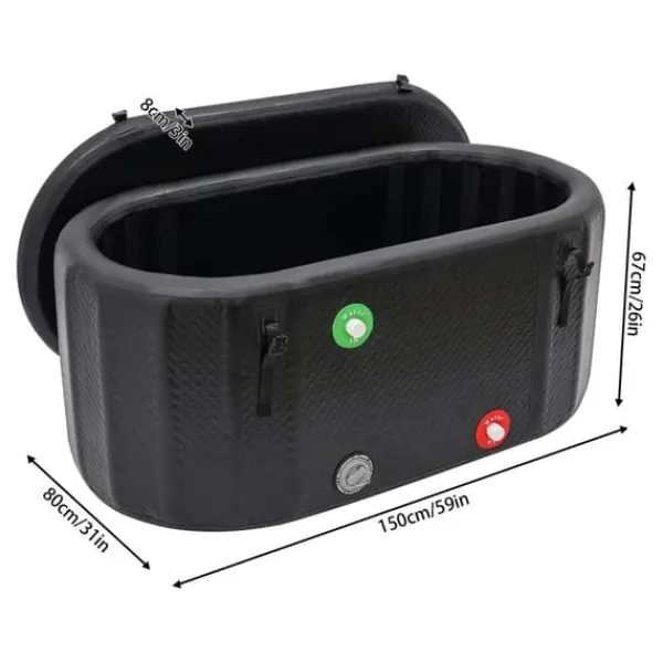 Kall Dykbad, Bärbar Design, Mångsidig Användning,svart